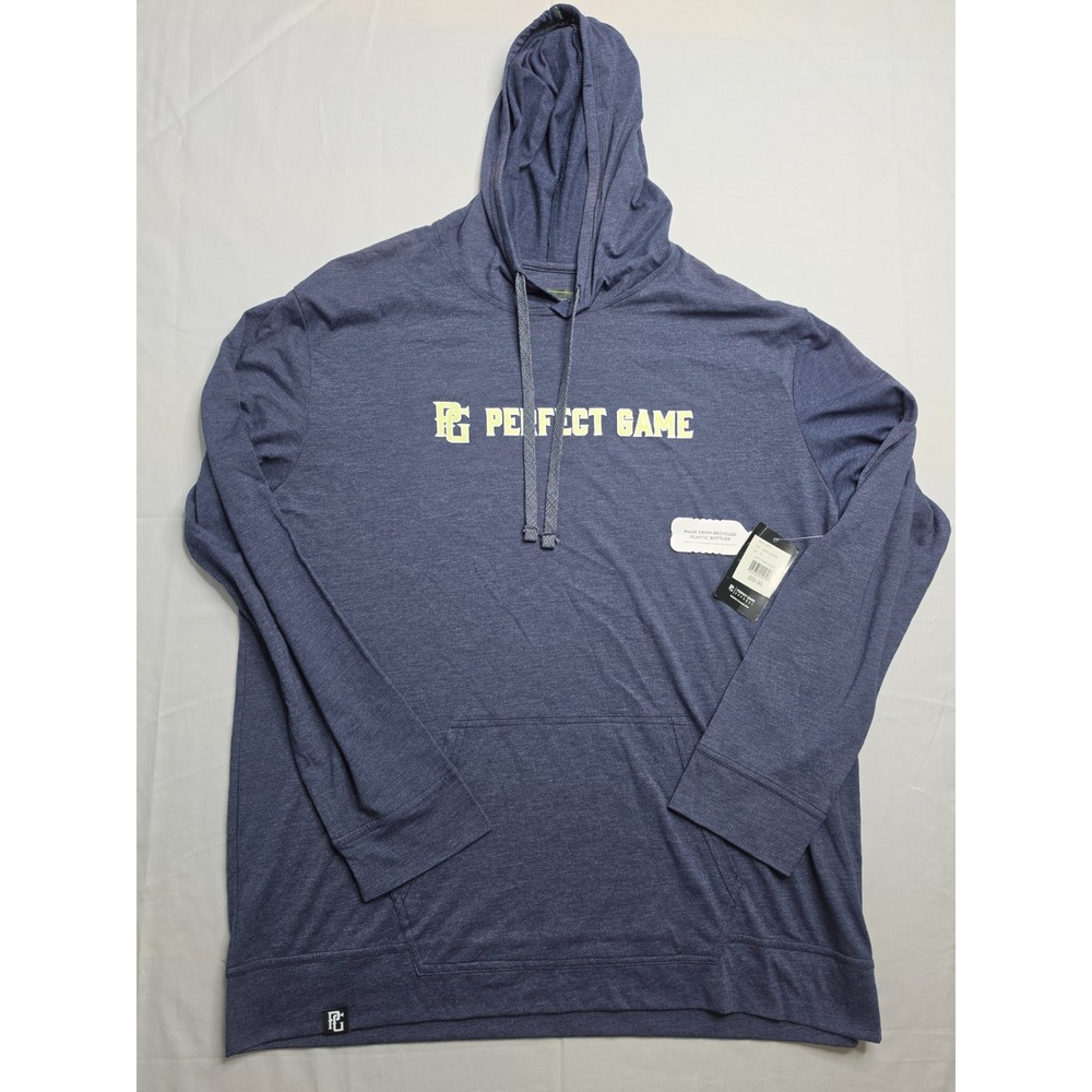 Perfect Game Apparel Soft Toss Baseball Hoodie Men's XL Navy Blue Graphic NWT